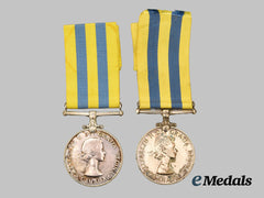 United Kingdom. Two Korea Medals to Canadian Recipients