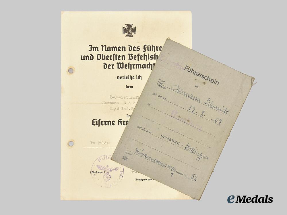 germany,_s_s._an_award_document_for_a1939_iron_cross_i_class_to_s_s-_obersturmführer_hermann_schmidt,_operation_barbarossa___m_n_c1980