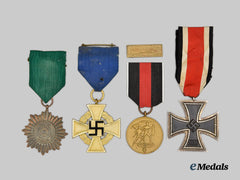 Germany, Third Reich. A Lot of Four Medals, Awards, and Decorations