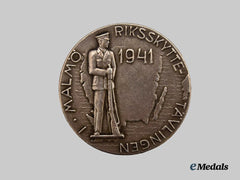 Sweden, Kingdom. A 1941 Malmo Rifle Competition Medal
