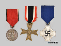 Germany, Third Reich. A Lot of Three Medals, Awards, and Decorations