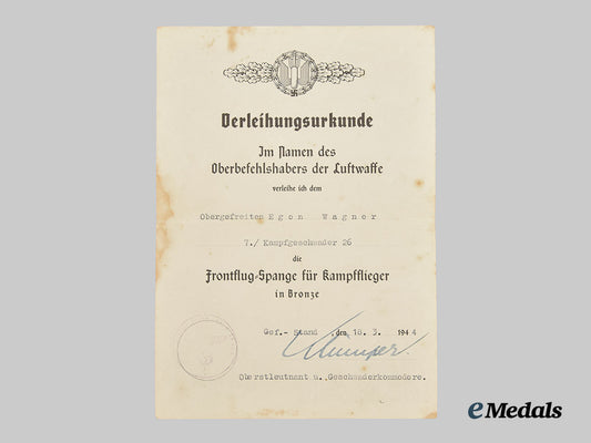 germany,_third_reich._an_award_document_for_a_bomber_clasp,_bronze_grade,_signed_by_knight’s_cross_recipient_werner_klümper___m_n_c2199