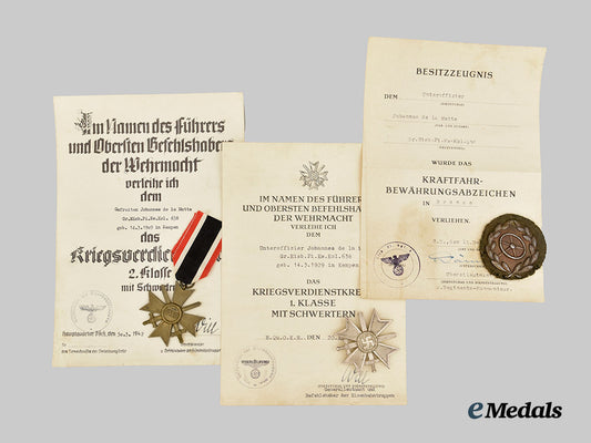 germany,_third_reich._a_group_of_awards_with_documents_to_unteroffizier_johannes_de_la_motte___m_n_c2262