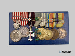 Portugal, Kingdom. A First War Medal Bar of Eight Decorations