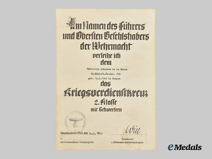 germany,_third_reich._a_group_of_awards_with_documents_to_unteroffizier_johannes_de_la_motte___m_n_c2264