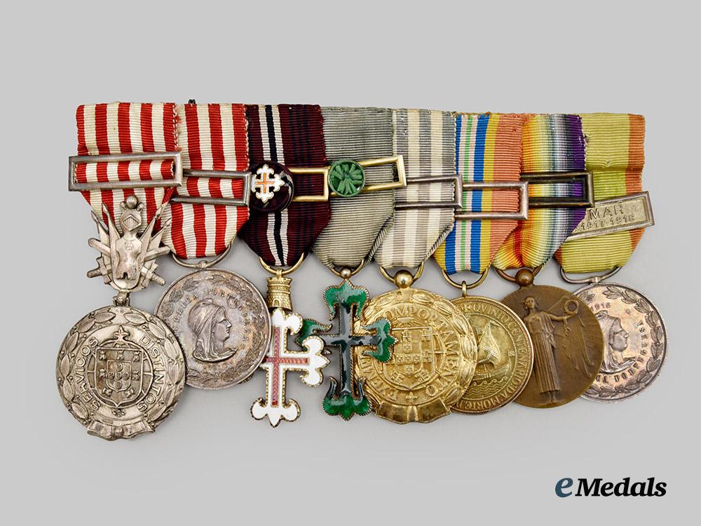 portugal,_kingdom._a_first_war_medal_bar_of_eight_decorations___m_n_c2264