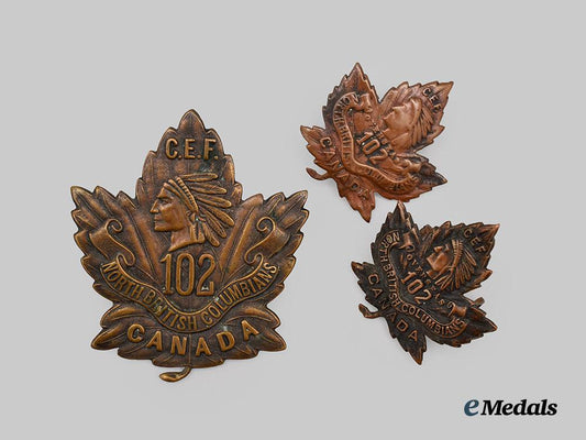 canada,_c_e_f._a102nd_infantry_battalion_cap_and_collar_badge_set___m_n_c2334