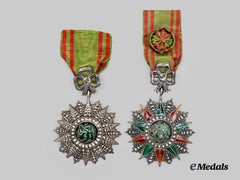 Tunisia, Kingdom. Two Orders of Glory, Officer and Knight
