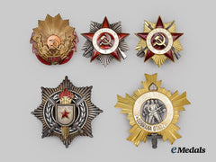 Russia, Yugoslavia, Romania. A Lot of Five Orders