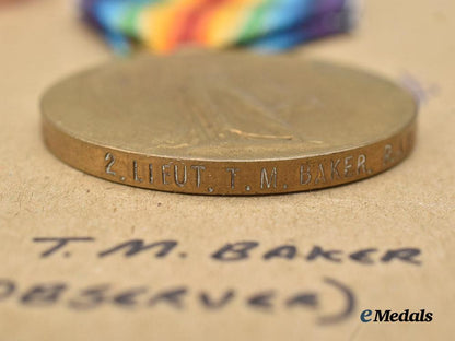 united_kingdom._a_first_war_victory_medal_to2nd_lieutenant_t._baker,_r_a_f,_k_i_a_in1918___m_n_c2427