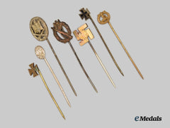 Germany, Third Reich. A Lot of Seven Miniature Stickpin Awards