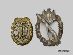 Germany, Third Reich. A Pair of Badges for Combat and Sports Merit