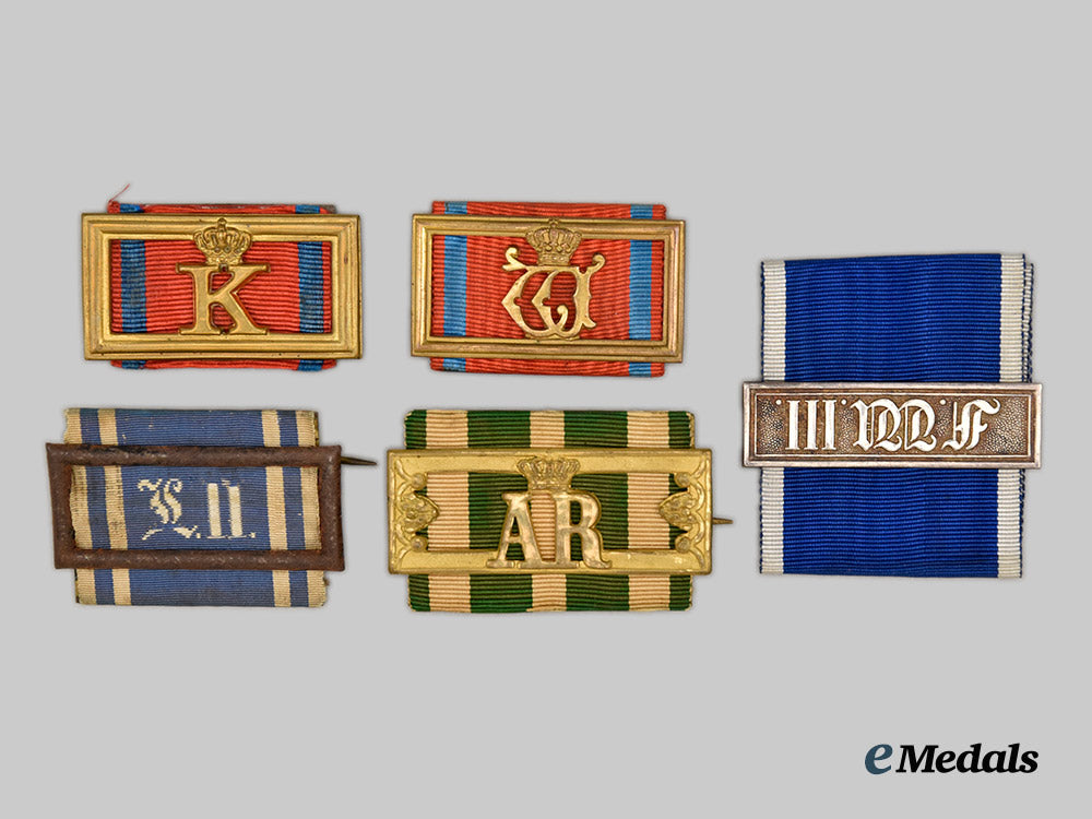 Service Ribbon Bar Germany, Imperial. A Lot of Five Long Service Ribbon Bars – eMedals