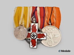Germany, Third Reich. An Unusual Medal Bar for Fire and Rescue Service