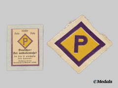 Germany, Third Reich. A Polish Civilian Worker Insignia