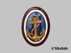 Yugoslavia, Kingdom. A Navy Officer's Cap Badge, c.1935