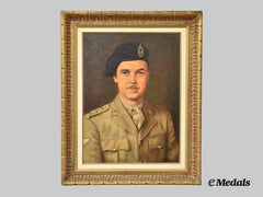 Canada, Commonwealth. An Oil on Canvas of an Officer of the Ontario Regiment, c.1941