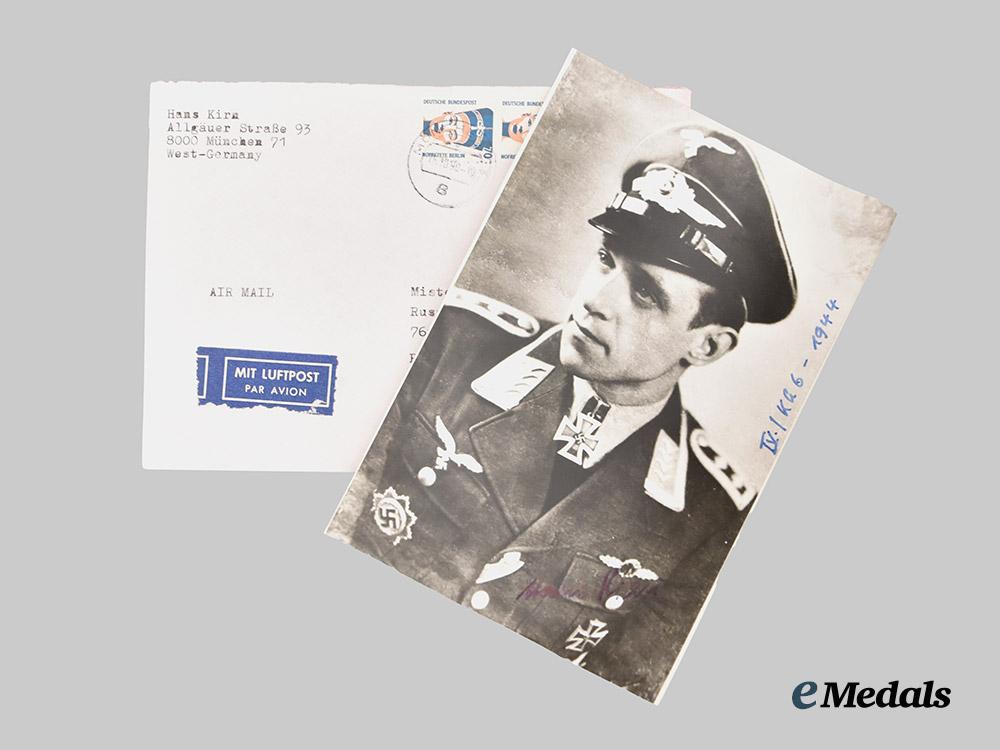 germany,_luftwaffe._a_postwar_signed_photo_of_oberfeldwebel_hans_kirn,_knight’s_cross_recipient___m_n_c2773