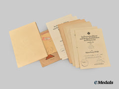 Germany, Luftwaffe. A Lot of Award Documents to Herbert Lax, Flak Regiment Physician