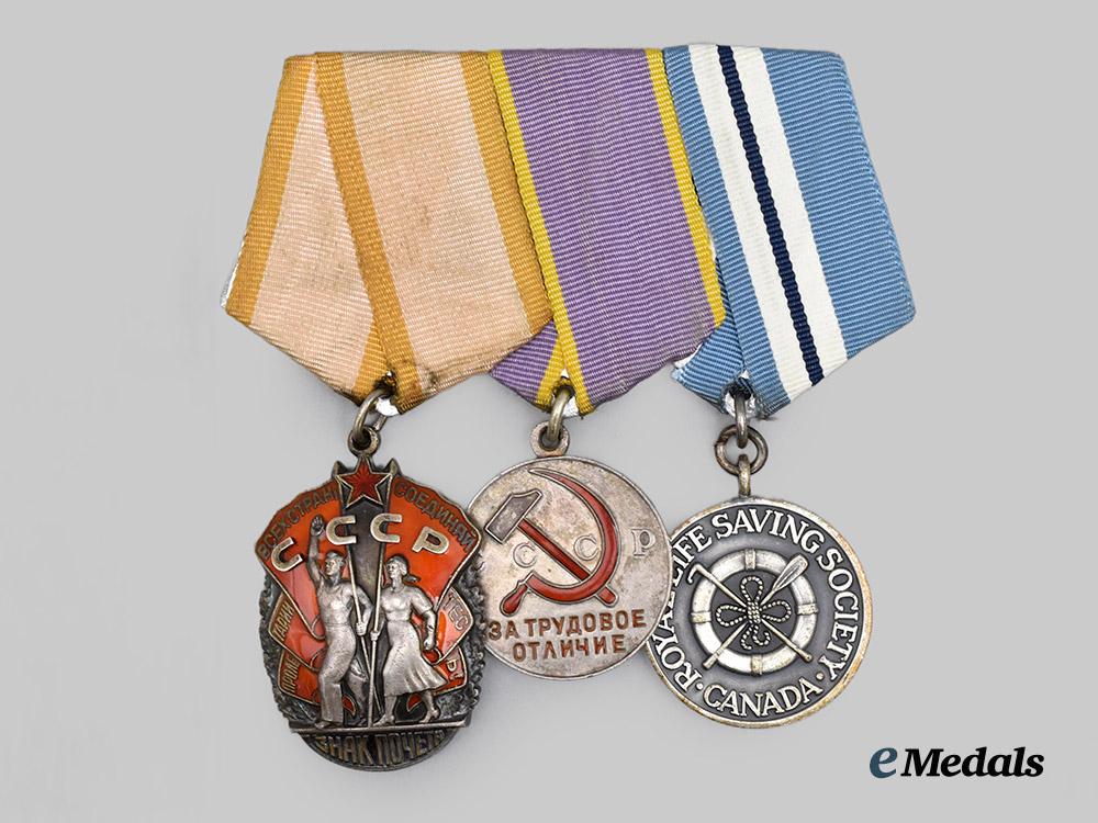 russia,_soviet_union._an_unusual_medal_bar_featuring_a_canadian_decorations___m_n_c2918