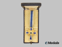 Germany, Third Reich. An Honour Cross of the German Mother, Gold Grade with Case, by C.F. Zimmermann