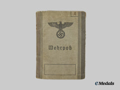 Germany, Heer. A Wehrpaß to Josef Altschäffl, Decorated Eastern Front Combatant Released for Head Wounds