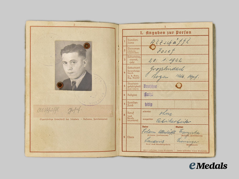 germany,_heer._a_wehrpaß_to_josef_altschäffl,_decorated_eastern_front_combatant_released_for_head_wounds___m_n_c3024