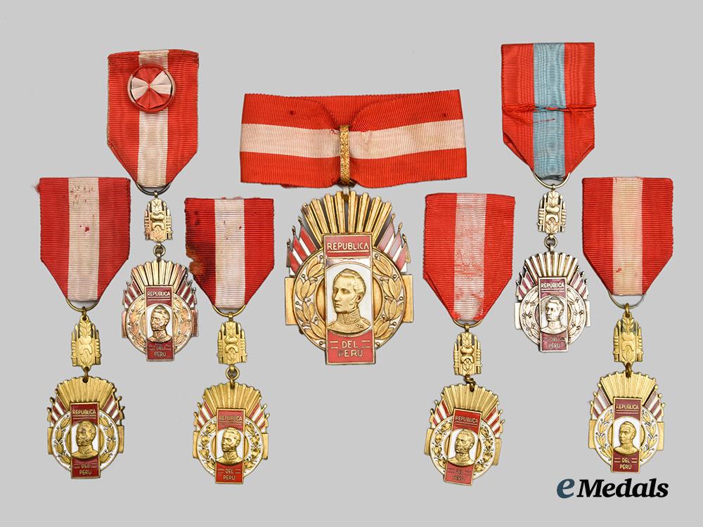 Peruvian Military Ranks Peru, Republic. A Lot of Seven Military Orders of Ayacucho (III. Class ...