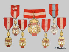 Peru, Republic. A Lot of Seven Military Orders of Ayacucho (III. Class/ IV. Class/ V. Class)