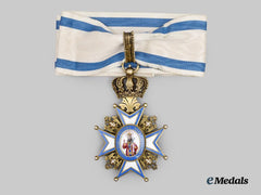 Serbia, Kingdom. An Order of St. Sava, III. Class Commander, Type I, by G. A. Scheid of Vienna