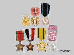 International. A Mixed Lot of Seven Middle Eastern Military Medals, Awards, and Decorations