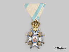 Serbia, Kingdom. An Order of St. Sava, V. Class, Type II, by G. A. Scheid of Vienna
