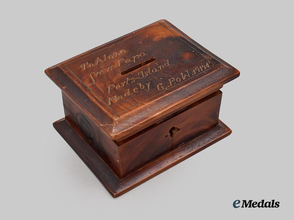 germany,_imperial._a_trench_art_money_box_carved_by_a_german_p_o_w_in_bermuda___m_n_c3125