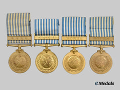 International. A Lot of Four United Nations “Korea” Service Medals (Two English/Two Korean Inscriptions)