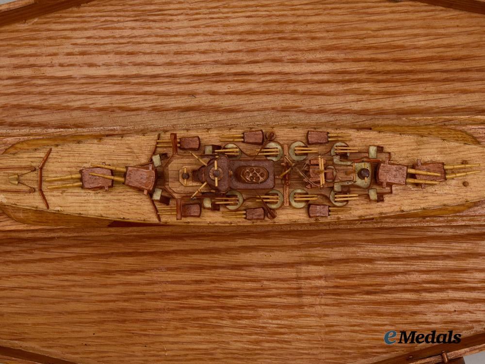 germany,_kriegsmarine._a_superb_trench_art_battleship_bismarck_model___m_n_c3193
