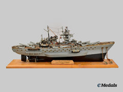 Germany, Kriegsmarine. A Superb Battleship Tirpitz Model, POW Maker-Attributed, from Canadian Camp 100