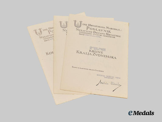 croatia,_independent_state_of_croatia(_n_d_h)._a_set_of_three_award_documents___m_n_c3299