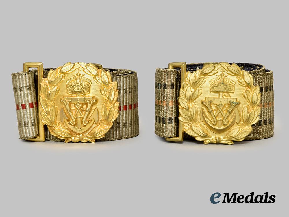 germany,_imperial._a_pair_of_navy_officer_belts_and_brocades___m_n_c3317