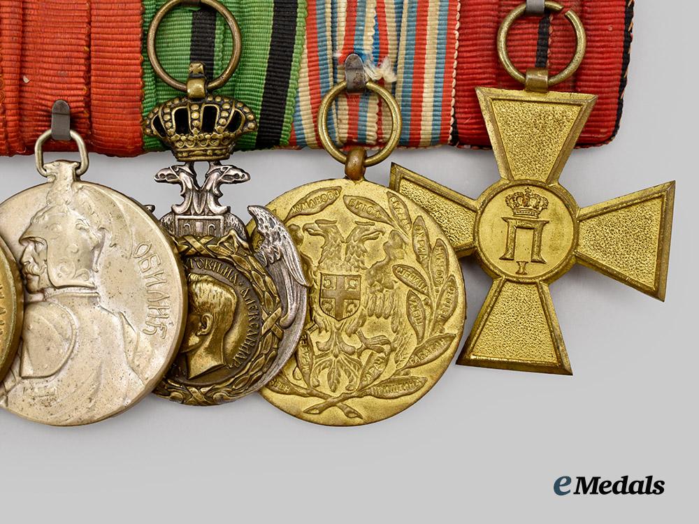 serbia,_kingdom._an_order_of_the_white_eagle,_v_class,_civil_division_five-_piece_medal_bar___m_n_c3318