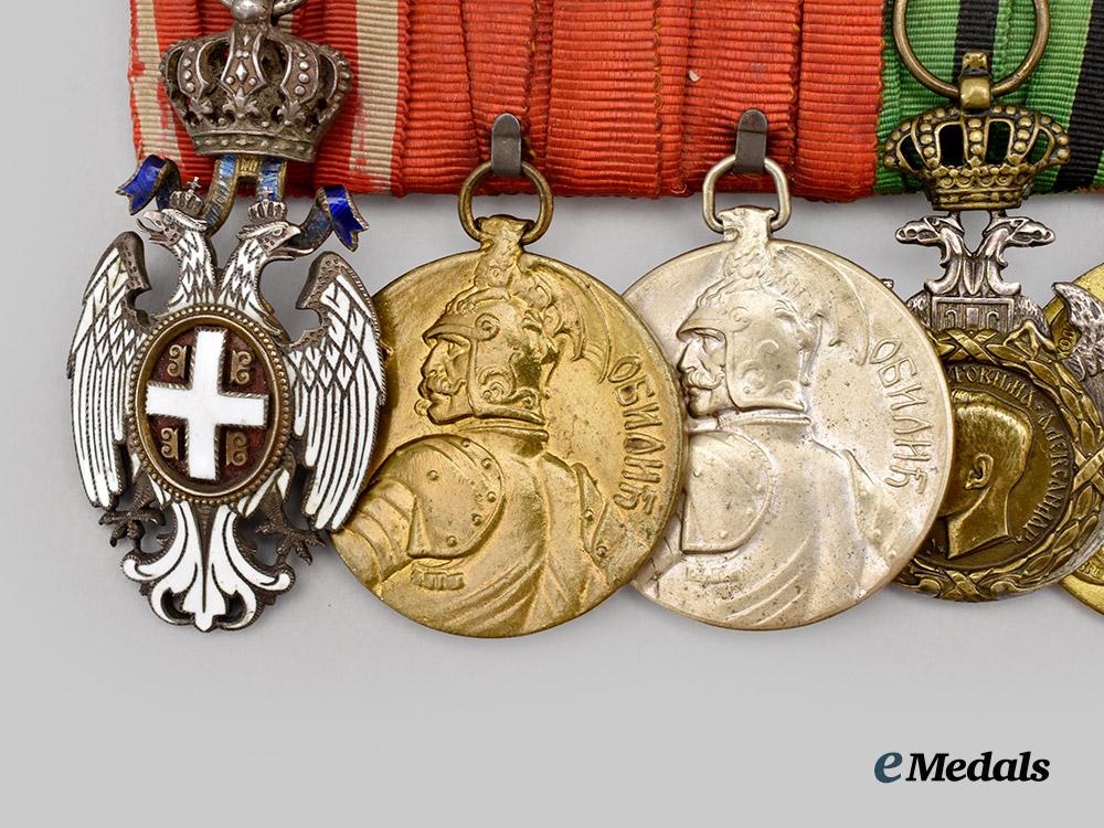 serbia,_kingdom._an_order_of_the_white_eagle,_v_class,_civil_division_five-_piece_medal_bar___m_n_c3319