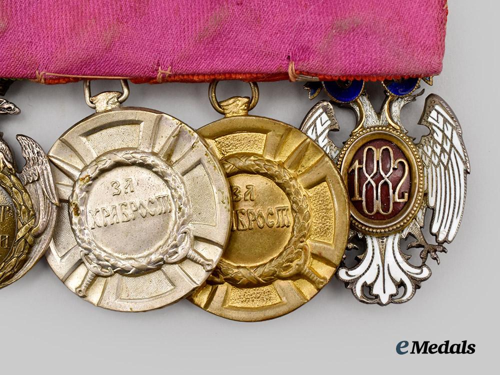 serbia,_kingdom._an_order_of_the_white_eagle,_v_class,_civil_division_five-_piece_medal_bar___m_n_c3321