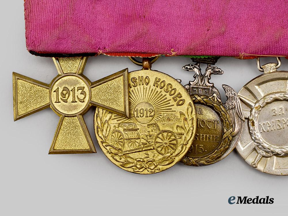 serbia,_kingdom._an_order_of_the_white_eagle,_v_class,_civil_division_five-_piece_medal_bar___m_n_c3322