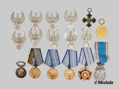 Romania. A Lot of Medals, Badges, & Insignia