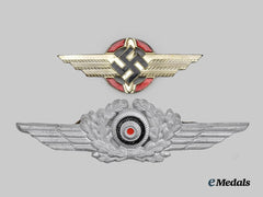 Germany, Third Reich. A Pair of Visor Cap Insignia