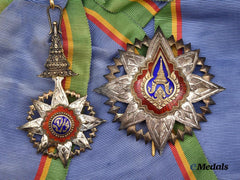 Thailand, Kingdom. A Most Noble Order of the Crown of Thailand, I. Class, Grand Cross Set