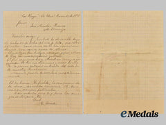 Cuba, Spanish Empire. An 1898 Contextual Letter Regarding the Revolution