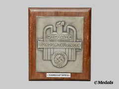 Germany, Third Reich. A 1936 German Automobile Club Thuringia Race Victorious Team Plaque