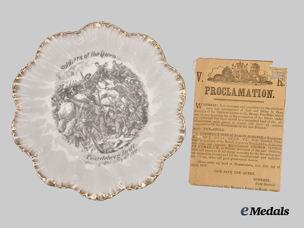 canada,_dominion._a_battle_of_paardeberg_commemorative_plate,_with_newspaper_extract___m_n_c3473