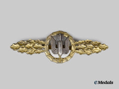 Germany, Luftwaffe. A Rare Bomber Clasp, Gold Grade, by Richard Simm & Söhne
