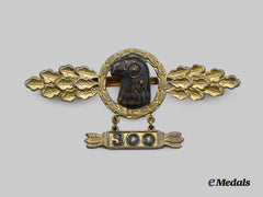 Germany, Luftwaffe. A Bomber Clasp, Gold Grade with 300 Pendant, by Brüder Schneider